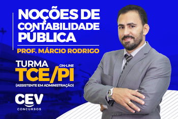 NOÇÕES DE CONTABILIDADE PÚBLICA - TCE/PI 2021 - ASSISTENTE EM ADMINISTRAÇÃO - ON-LINE (DISCIPLINA ISOLADA)